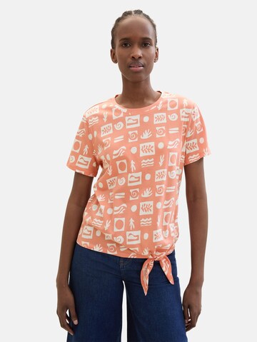 T-shirt TOM TAILOR DENIM en orange : devant