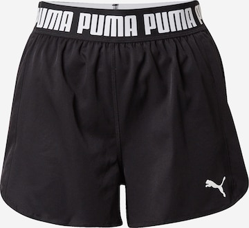 PUMASportske hlače 'Strong 3' - crna boja: prednji dio