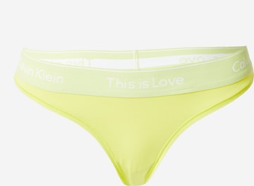 Calvin Klein Underwear Thong in Yellow: front