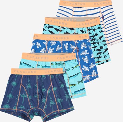 Claesen's Underpants in marine blue / Aqua / Royal blue / Peach / White, Item view