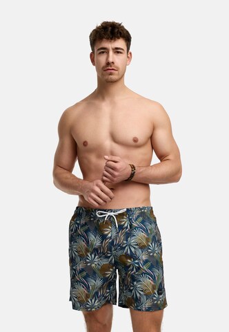 Shorts de bain 'Sandrino' INDICODE JEANS en bleu : devant