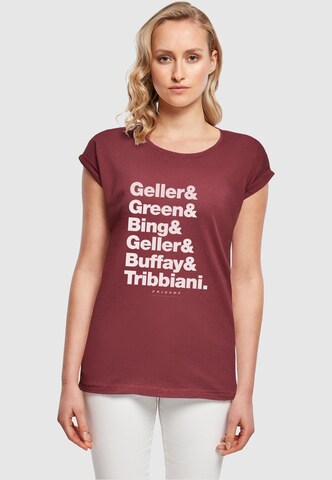 ABSOLUTE CULT T-Shirt 'Friends - Surnames' in Rot: predná strana