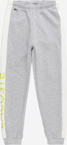 LACOSTE Tapered Workout Pants in Grey: front
