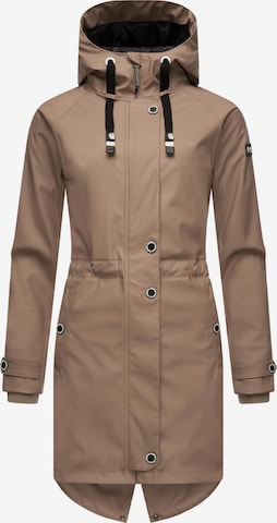 Manteau fonctionnel 'Rainy Flower' NAVAHOO en beige : devant