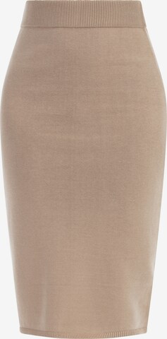 faina Rok in Beige: voorkant