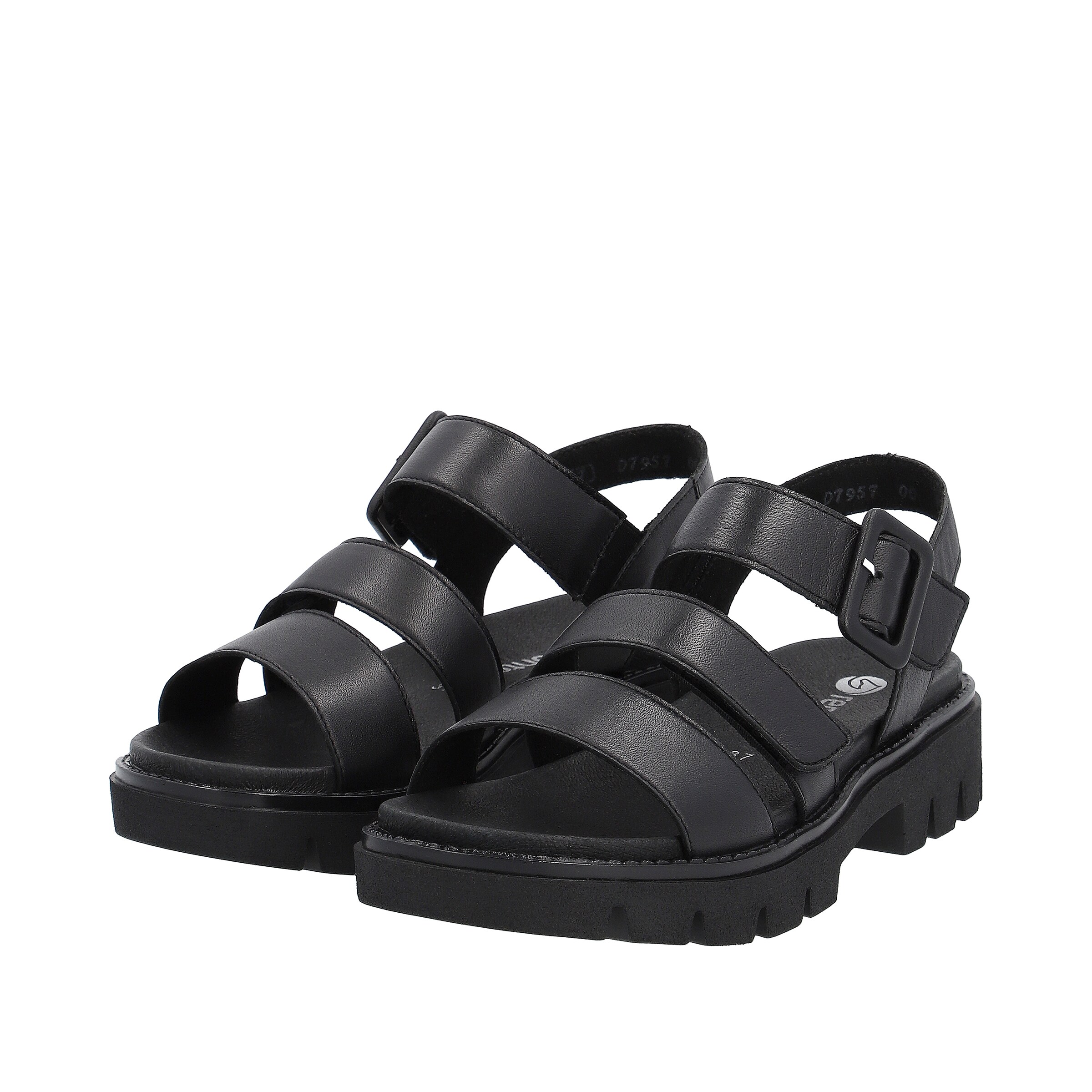 REMONTE Strap Sandals in Black