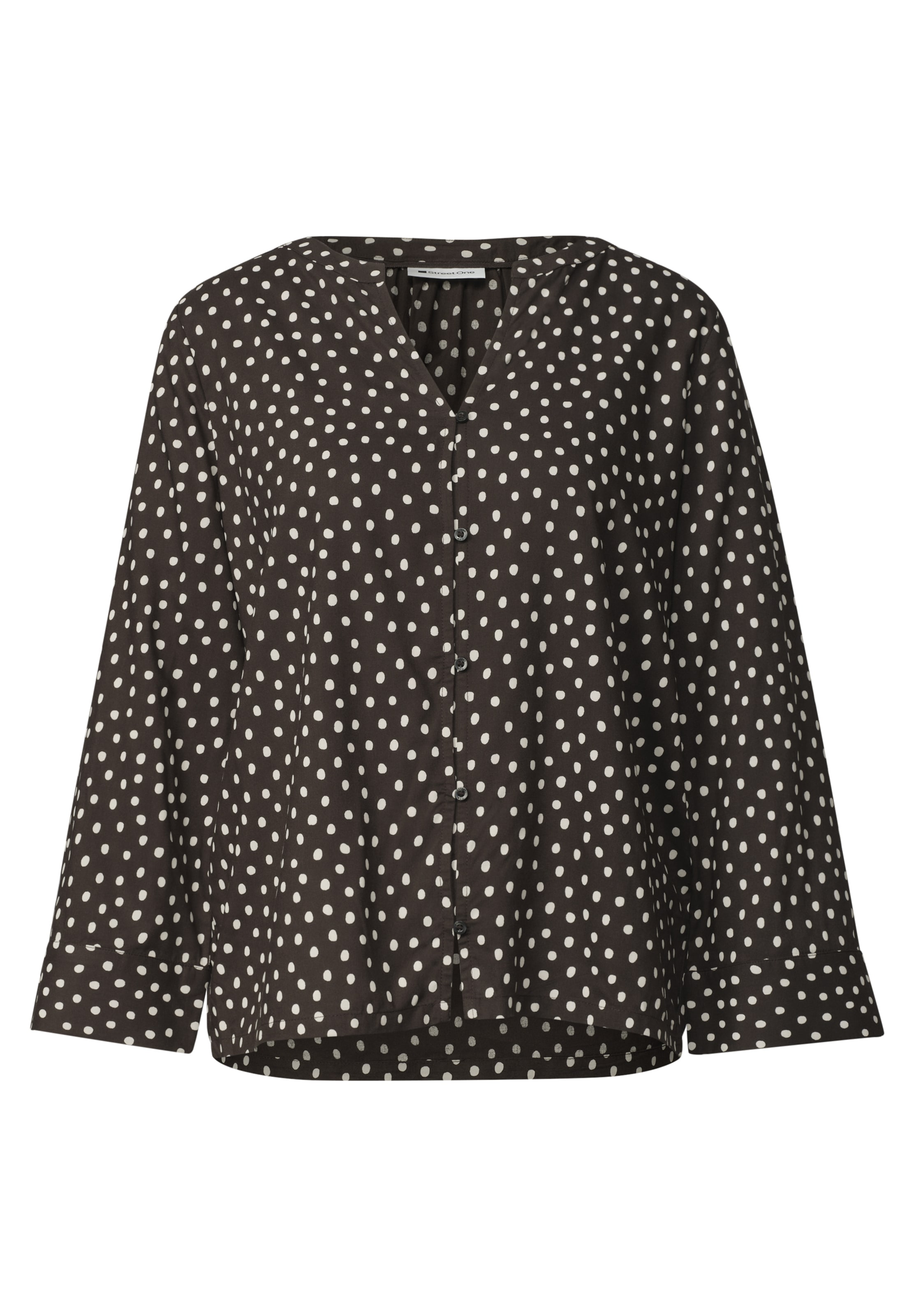 STREET ONE Blouse in Zwart: voorkant