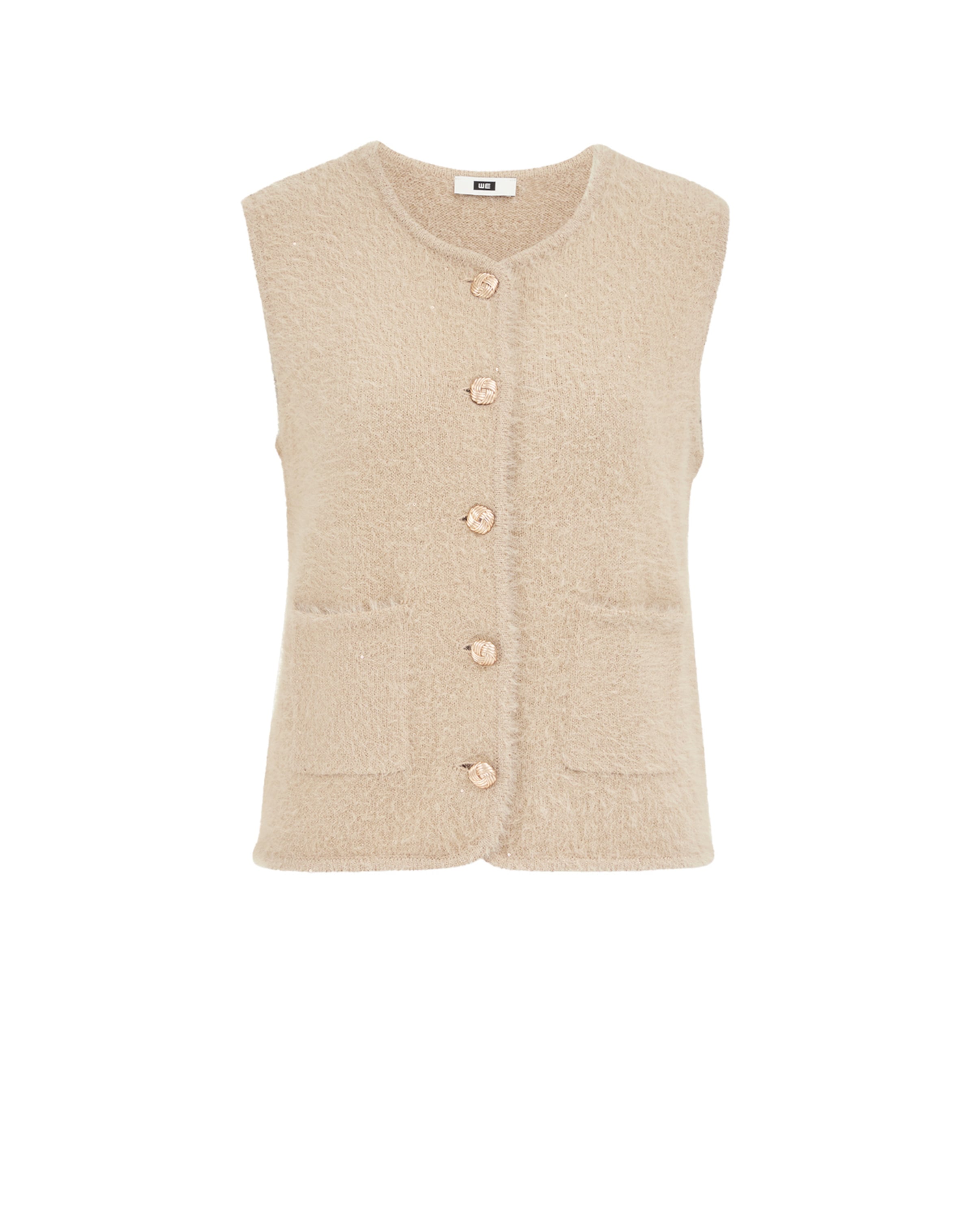 WE Fashion Strickweste in Beige: Vorderseite