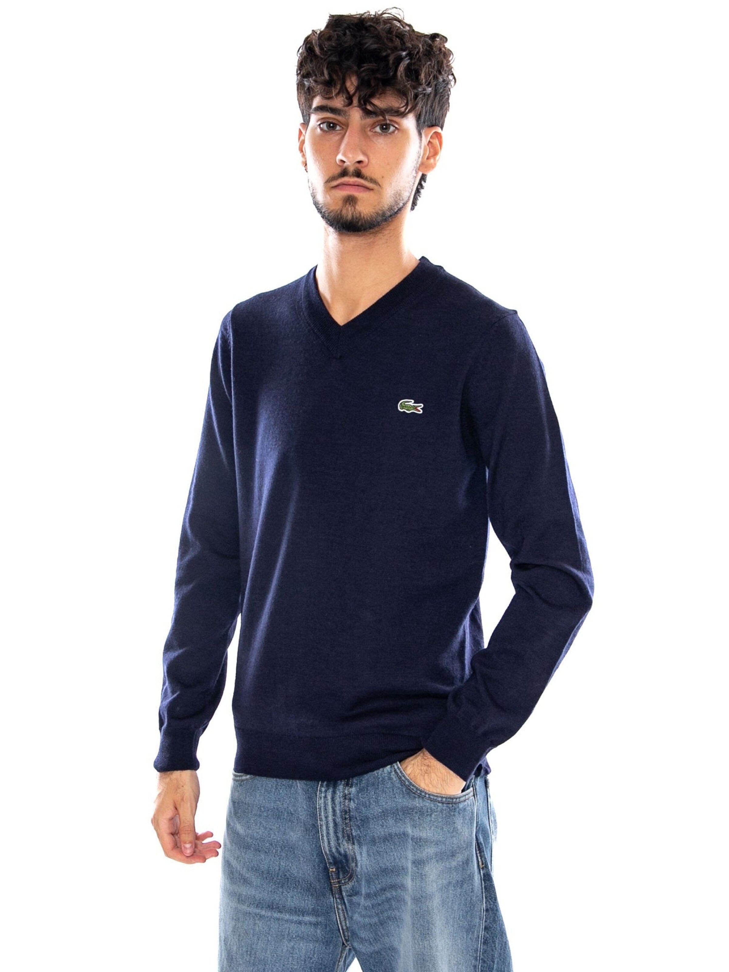 LACOSTE Sweter 'PULLOVER BLUE' w kolorze niebieski