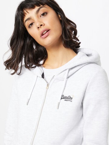 Superdry Zip-Up Hoodie in White