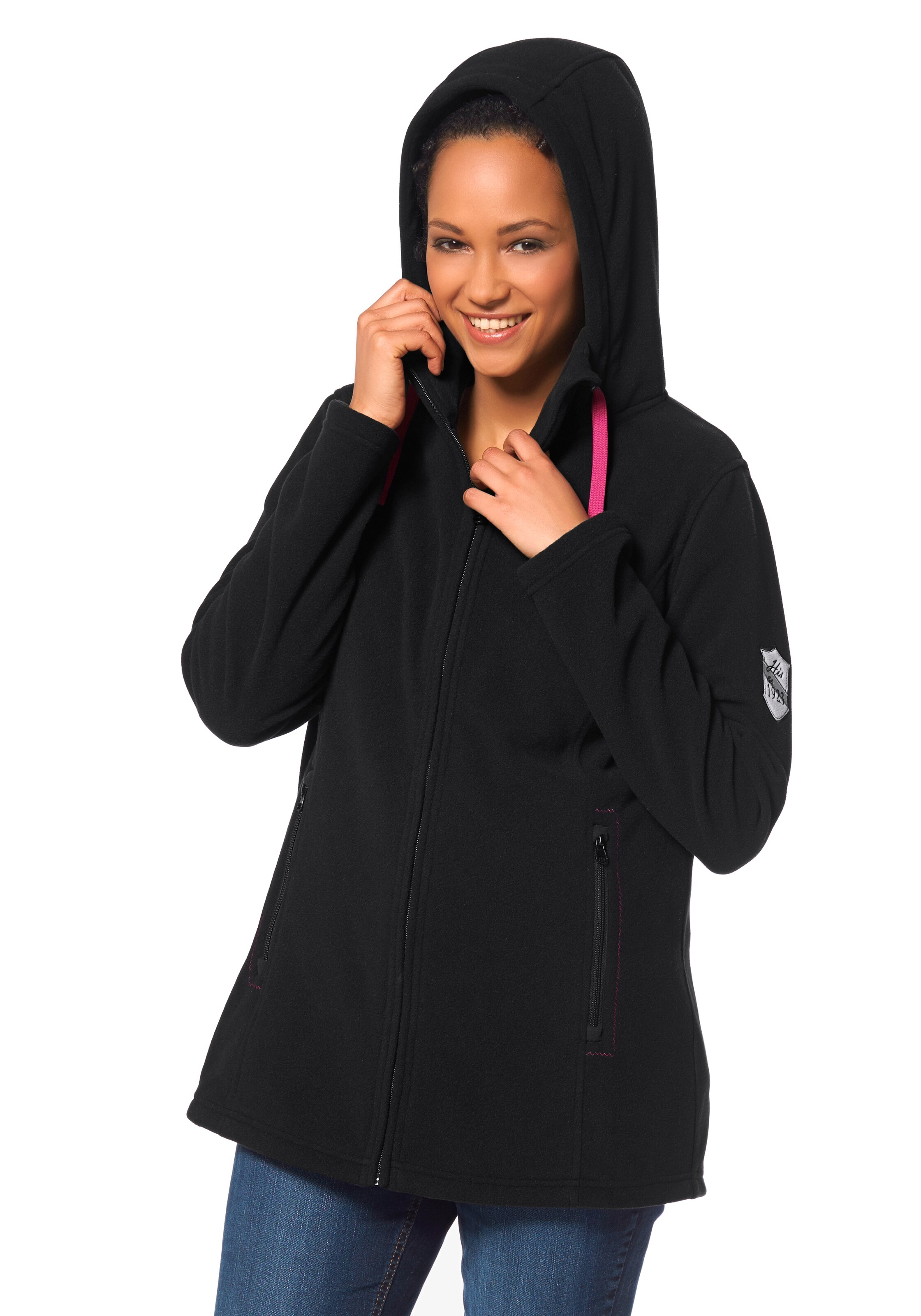 H.I.S Fleece Jacket in Black