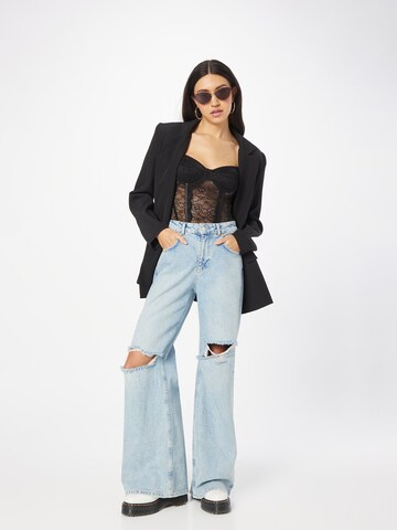 Edikted Wide leg Top in Zwart