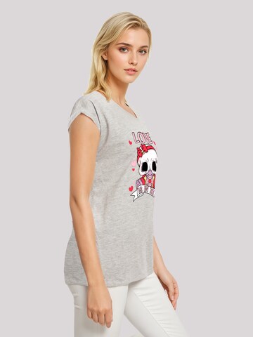 T-shirt 'Anti Valentinstag LOVE is in the air' F4NT4STIC en gris