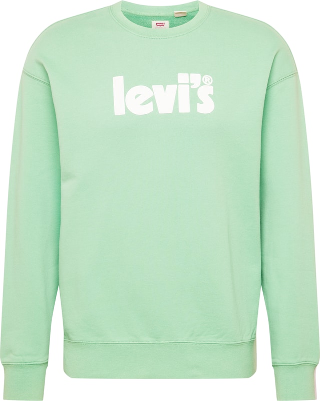 LEVI'S Regular Fit Sweatshirt 'RELAXD GRAPHIC CREW GREENS' in Mint
