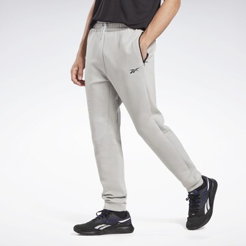 Reebok Regular Workout Pants in Grey: front