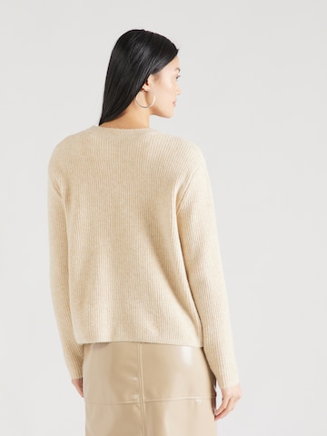 PIECES Knit Cardigan 'SILLY' in Beige