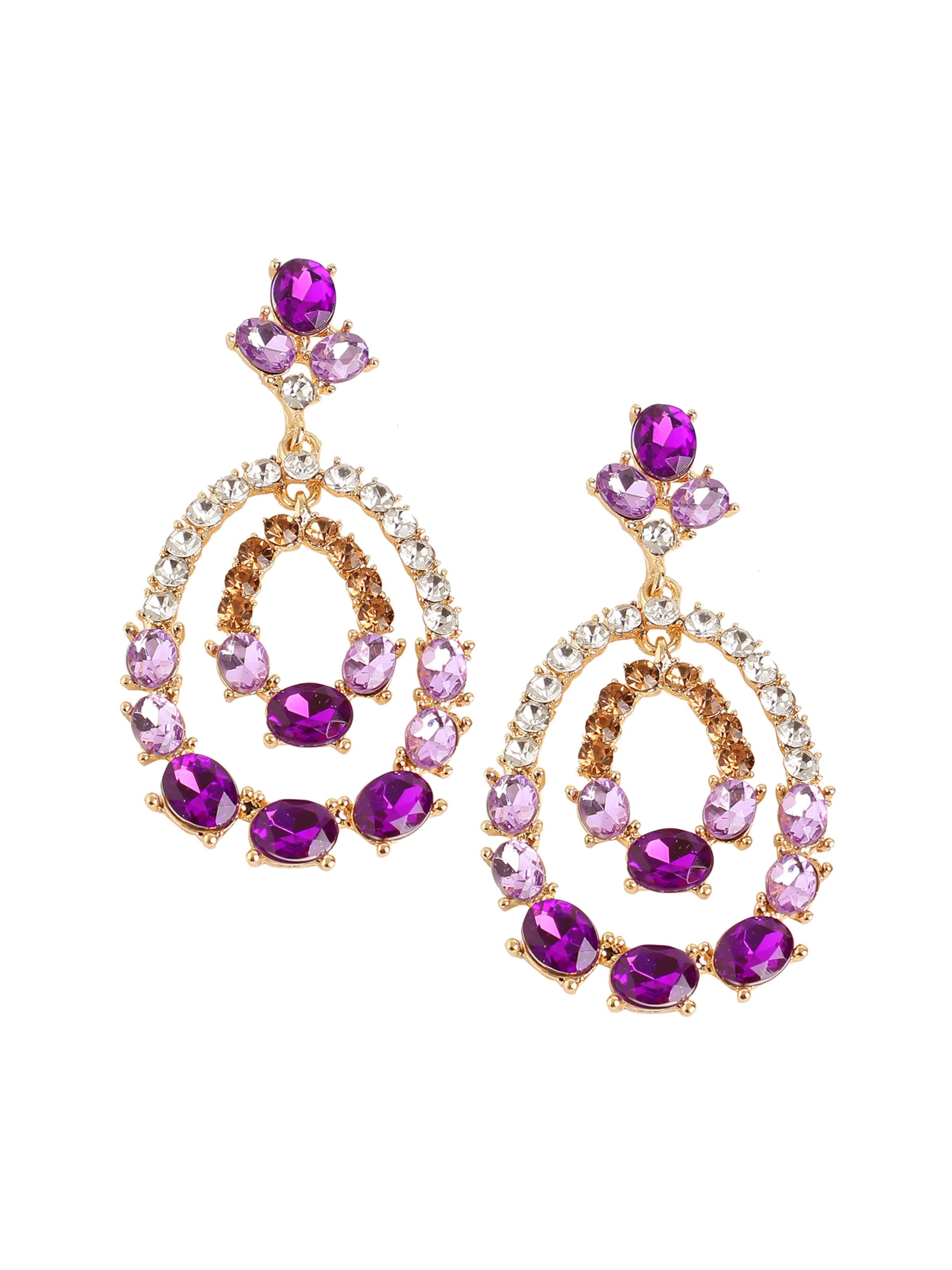 SOHI Σκουλαρίκια 'Anjana' σε χρυσό: μπροστά