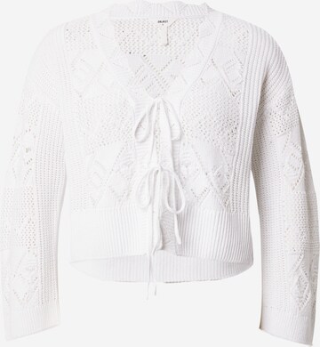 OBJECT Knit Cardigan 'FOSIA' in White: front