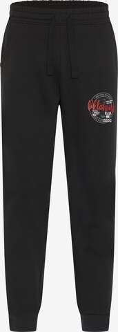 Oklahoma Jeans Tapered Pants in Black: front