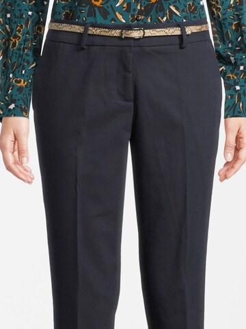 Regular Pantalon à plis Orsay en bleu