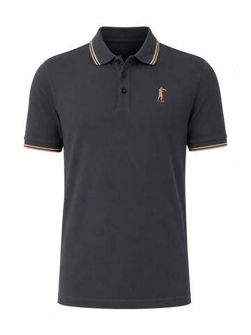Boxeur des Rues Shirt 'Men's Polo Shirt Boxeur des Rues Pique Cotton, Anthracite Grey, Orange Accents'‌‌ in Grau: Vorderseite