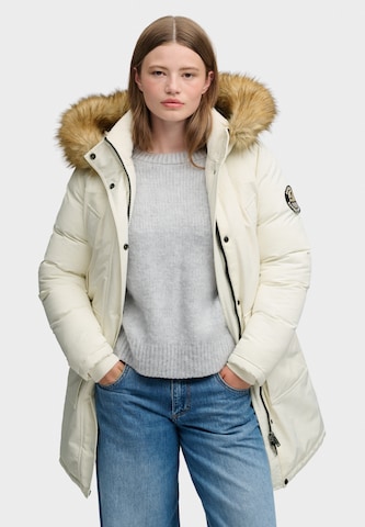 Parka d’hiver 'Everest' Superdry & Co en blanc : devant