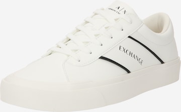 ARMANI EXCHANGE - Zapatillas deportivas bajas en blanco: frente