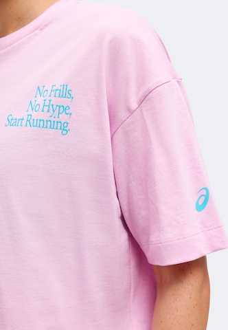 ASICSTehnička sportska majica 'RUNNER MESSAGE' - ljubičasta boja