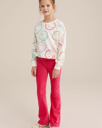 WE Fashion Flared Leggings i rosa