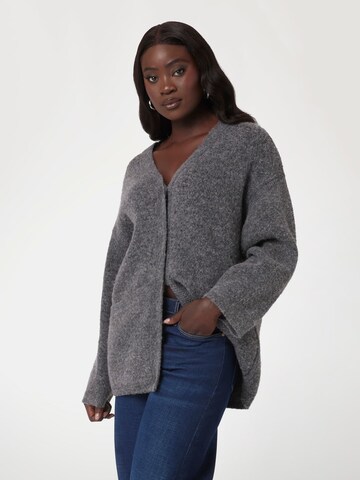 GUESS Knit Cardigan in Grey: front