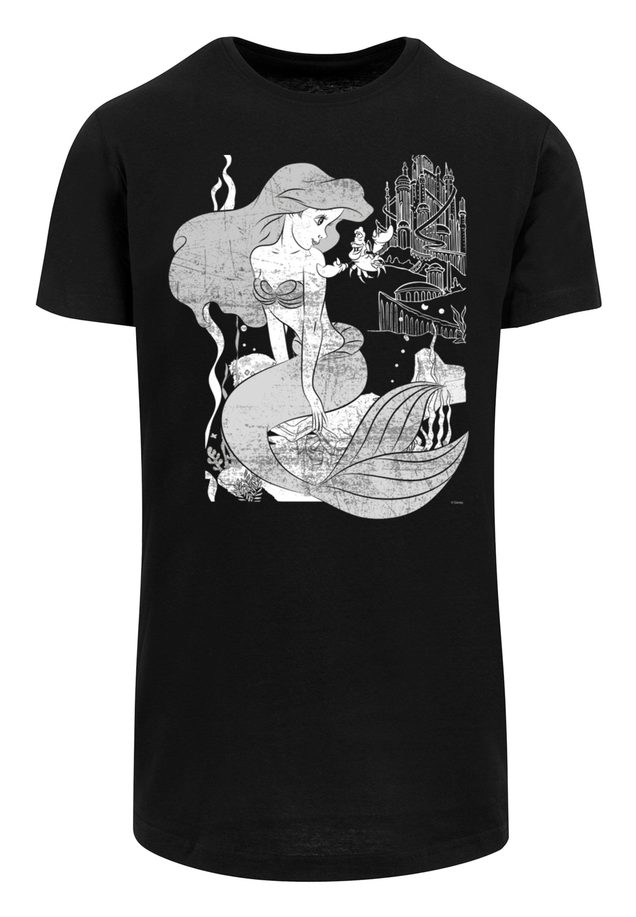 T-Shirt 'Disney Arielle Die Meerjungfrau' F4NT4STIC en noir : devant