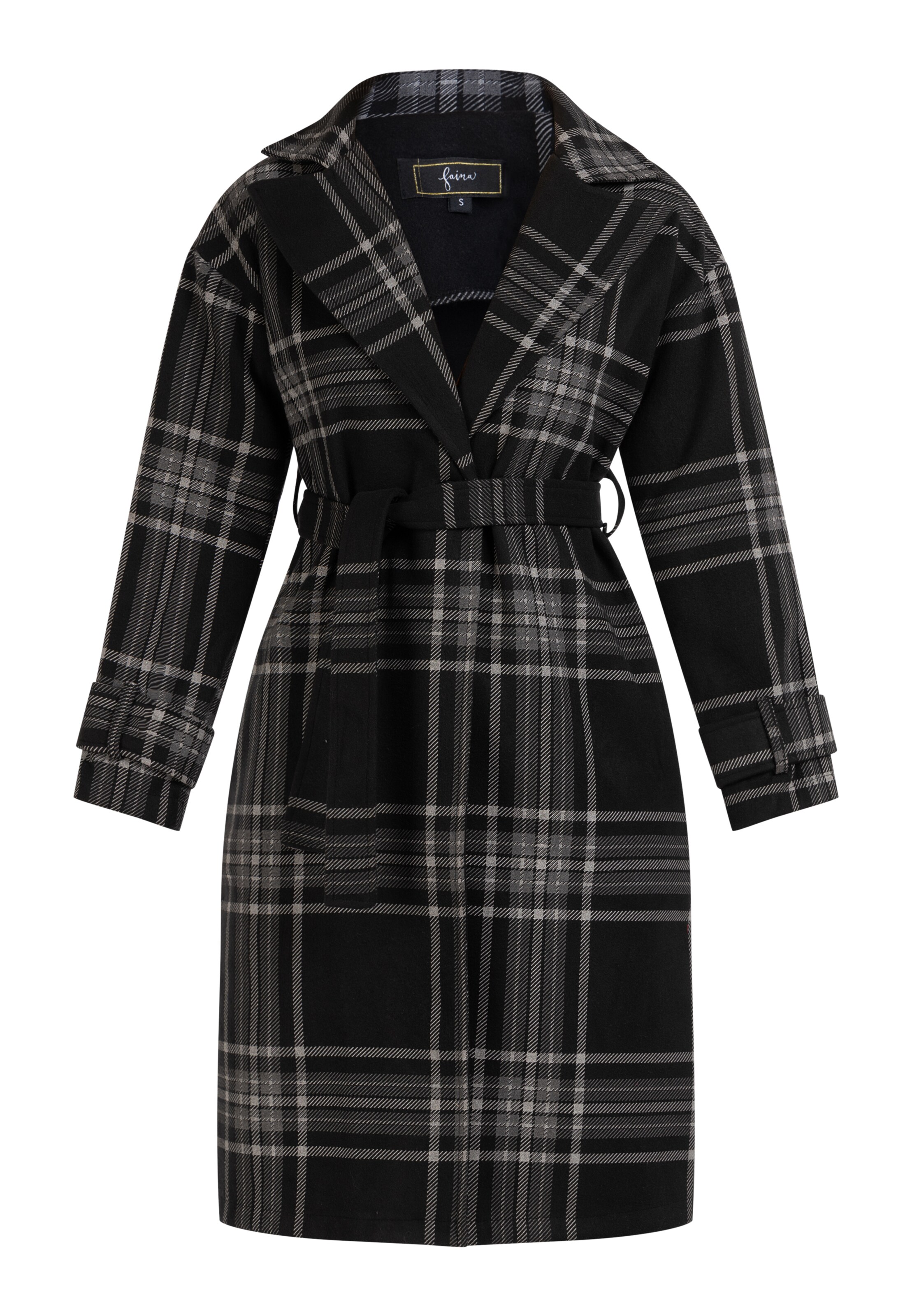 faina Sobretudo meia-estação em cinzento claro / preto, Vista do artigo