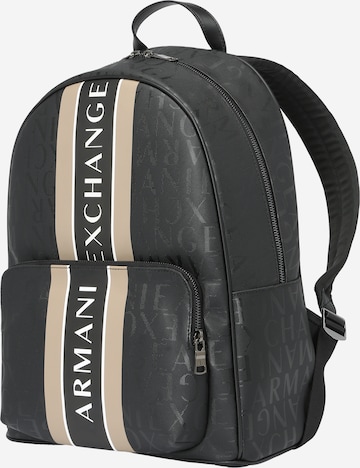 ARMANI EXCHANGE - Mochila en negro: frente