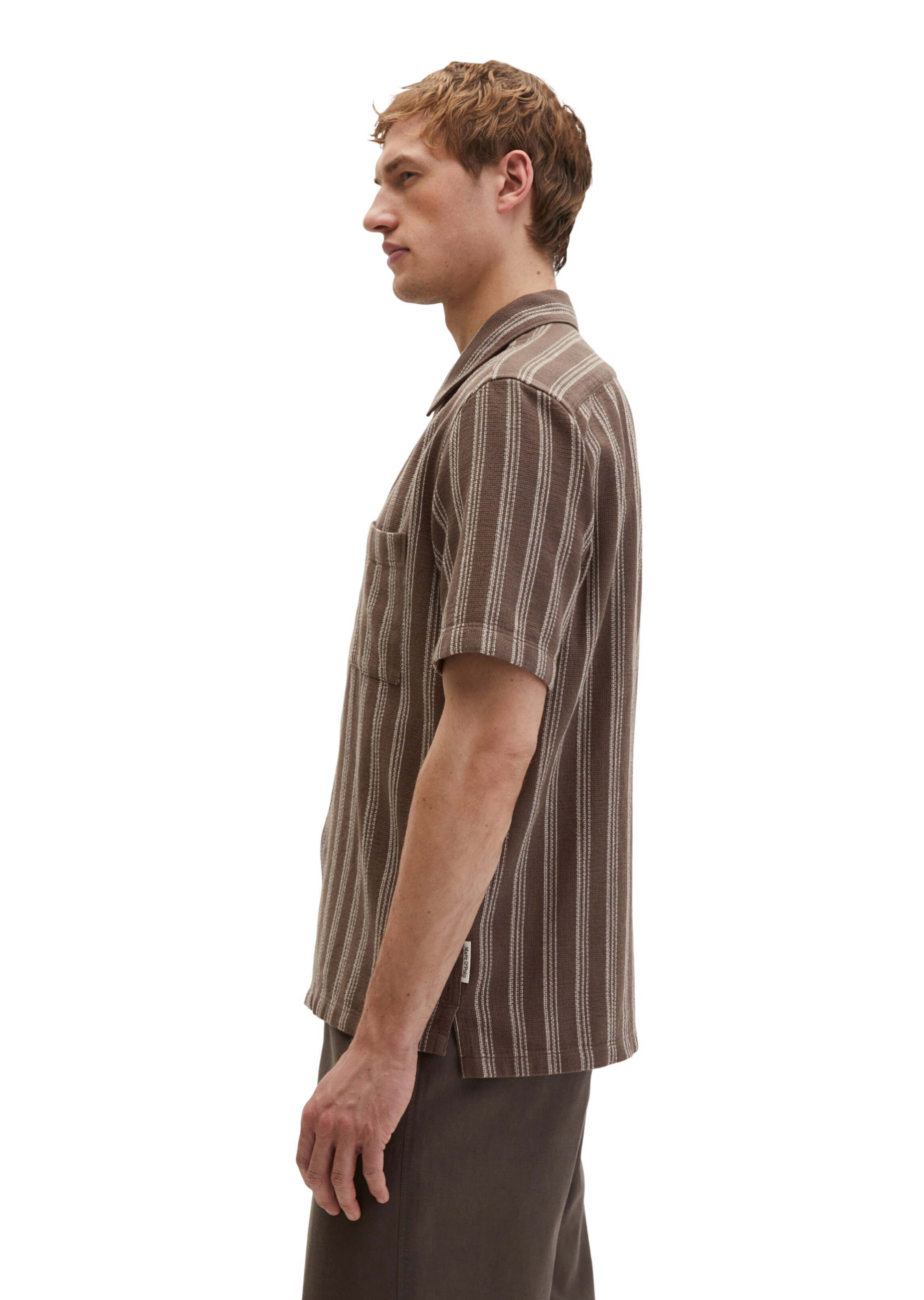 Marc O'Polo Regular fit Button Up Shirt in Brown
