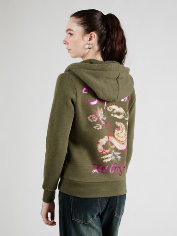 Superdry Sweatjacke in Grün: Vorderseite
