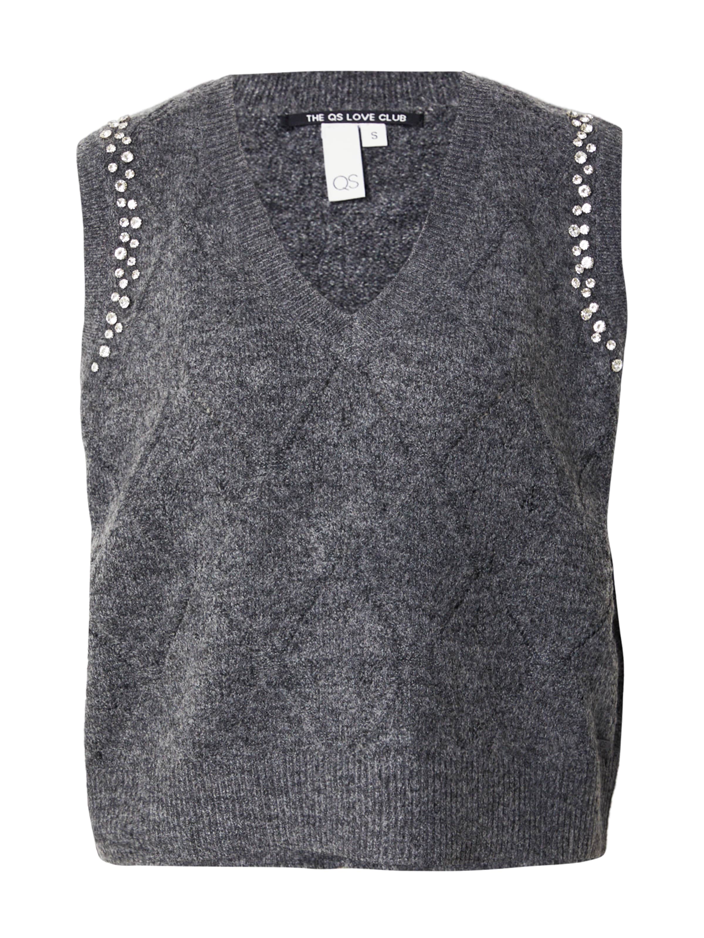 Pull-over QS en gris : devant