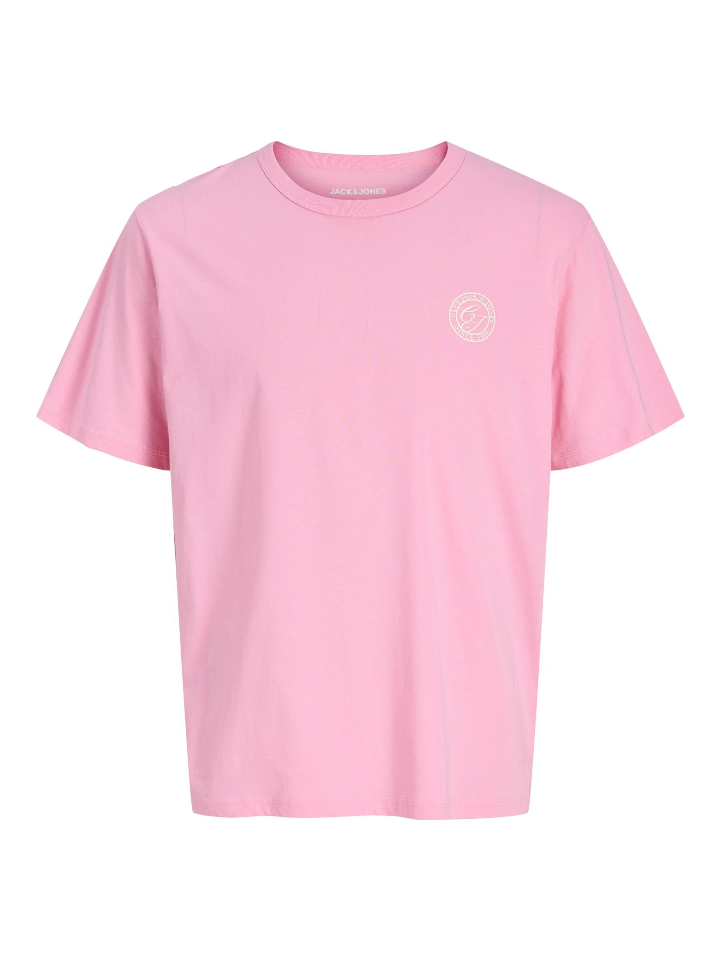 JACK & JONES Shirt in de kleur Lichtroze / Wit, Productweergave