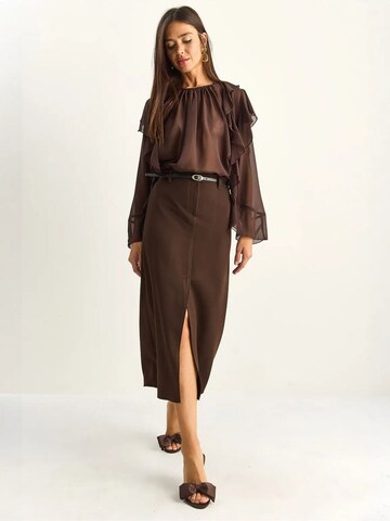 Bianco Lucci Skirt in Brown