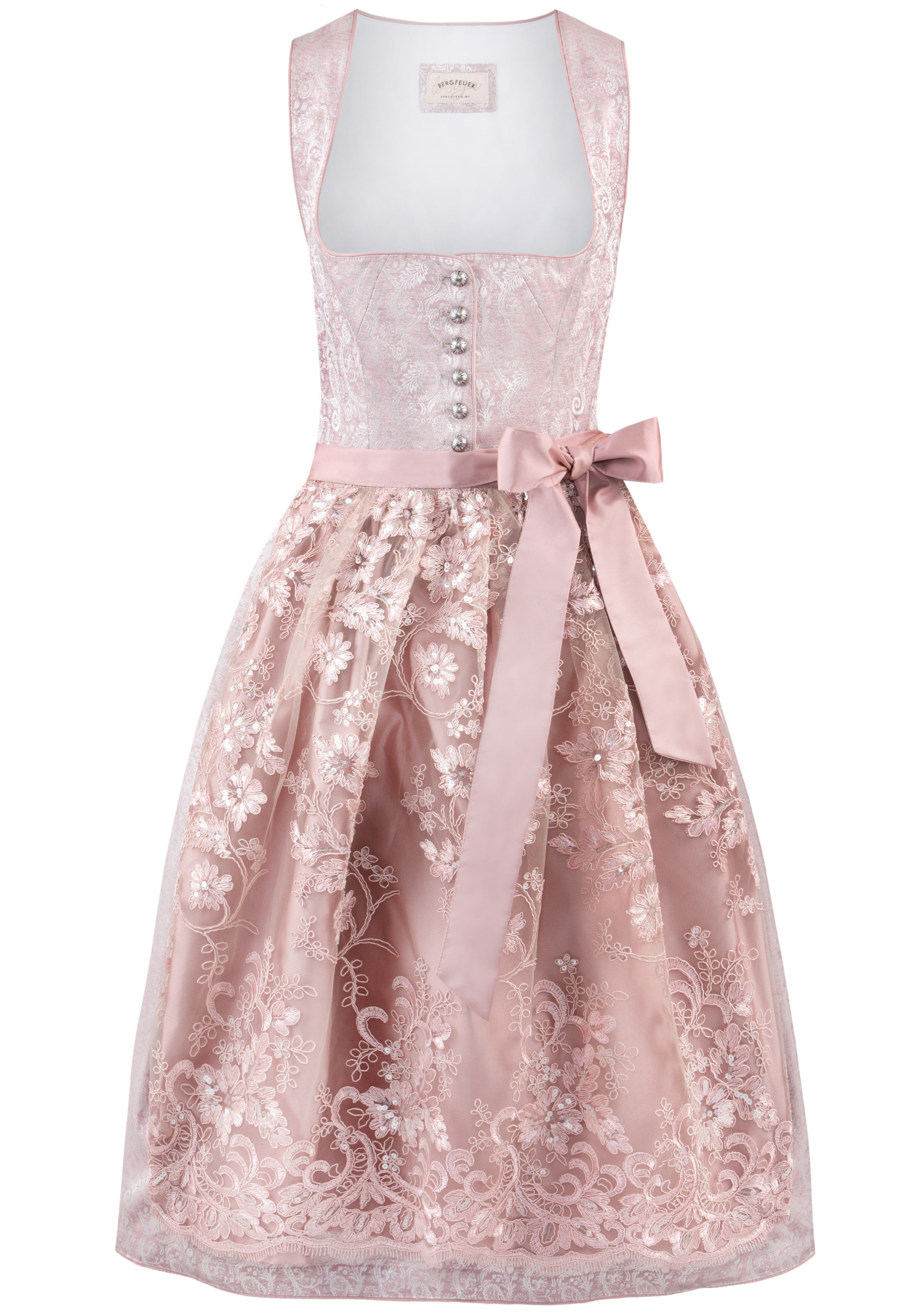 STOCKERPOINT Dirndl 'Sidonia' in Roze: voorkant