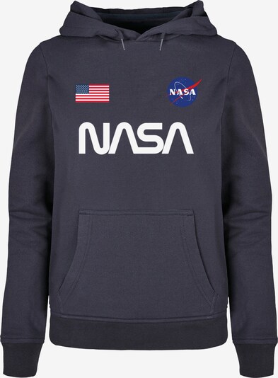 Merchcode Sweatshirt 'Nasa - Badges' in blau / navy / rot / weiß, Produktansicht