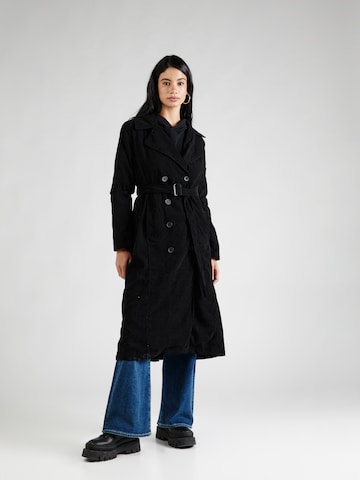 BRAVE SOUL Ανοιξιάτικο και φθινοπωρινό παλτό σε μαύρο: μπροστά