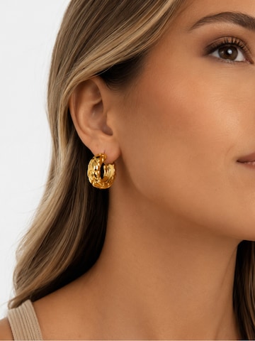 Boucles d'oreilles 'Herminia' RteRme en or : devant