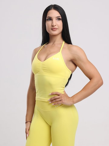 neverover - Top deportivo 'Hue Halter Seamless Top' en amarillo