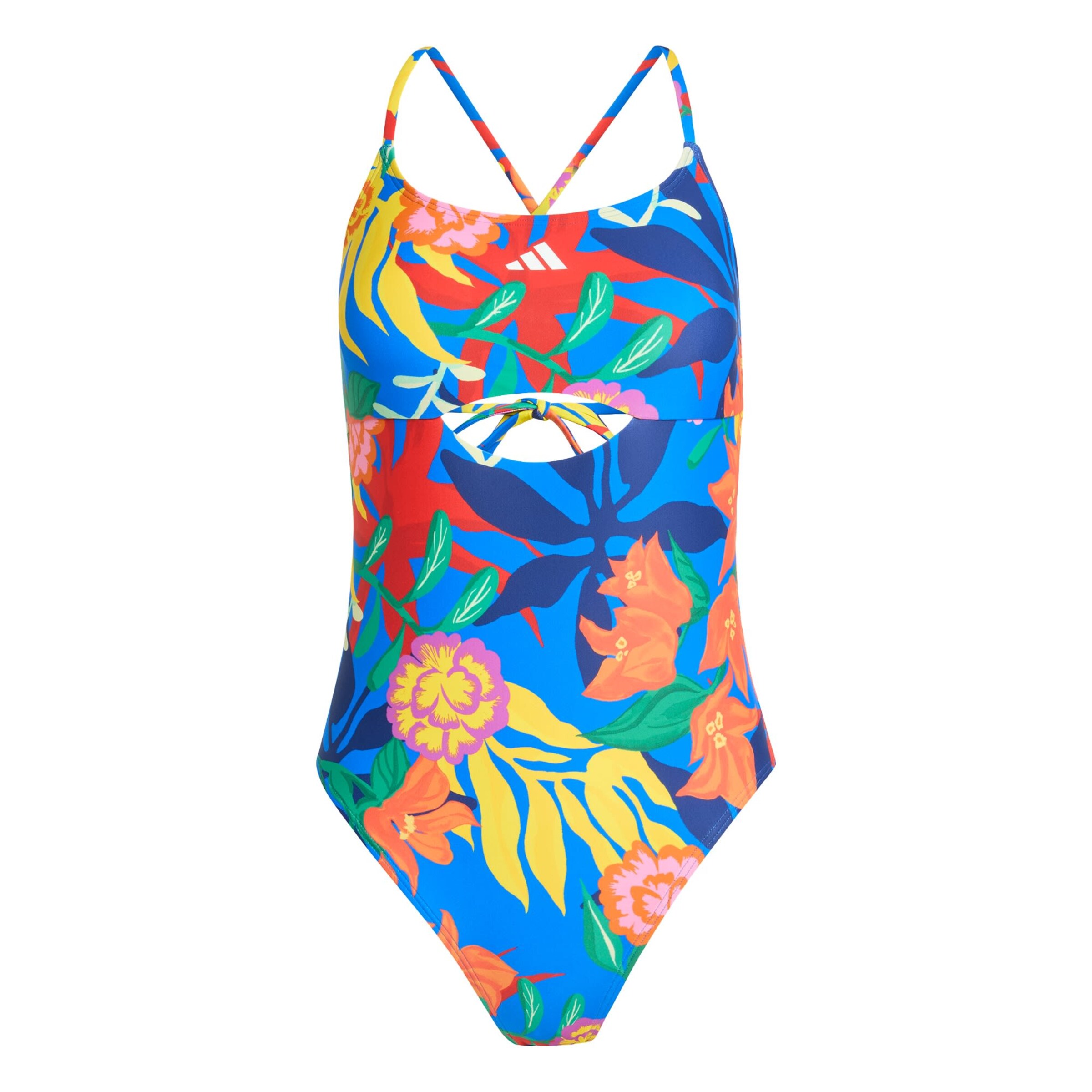 ADIDAS SPORTSWEAR Sports swimsuit ' MEXICANA FLORALS' in Blue: front