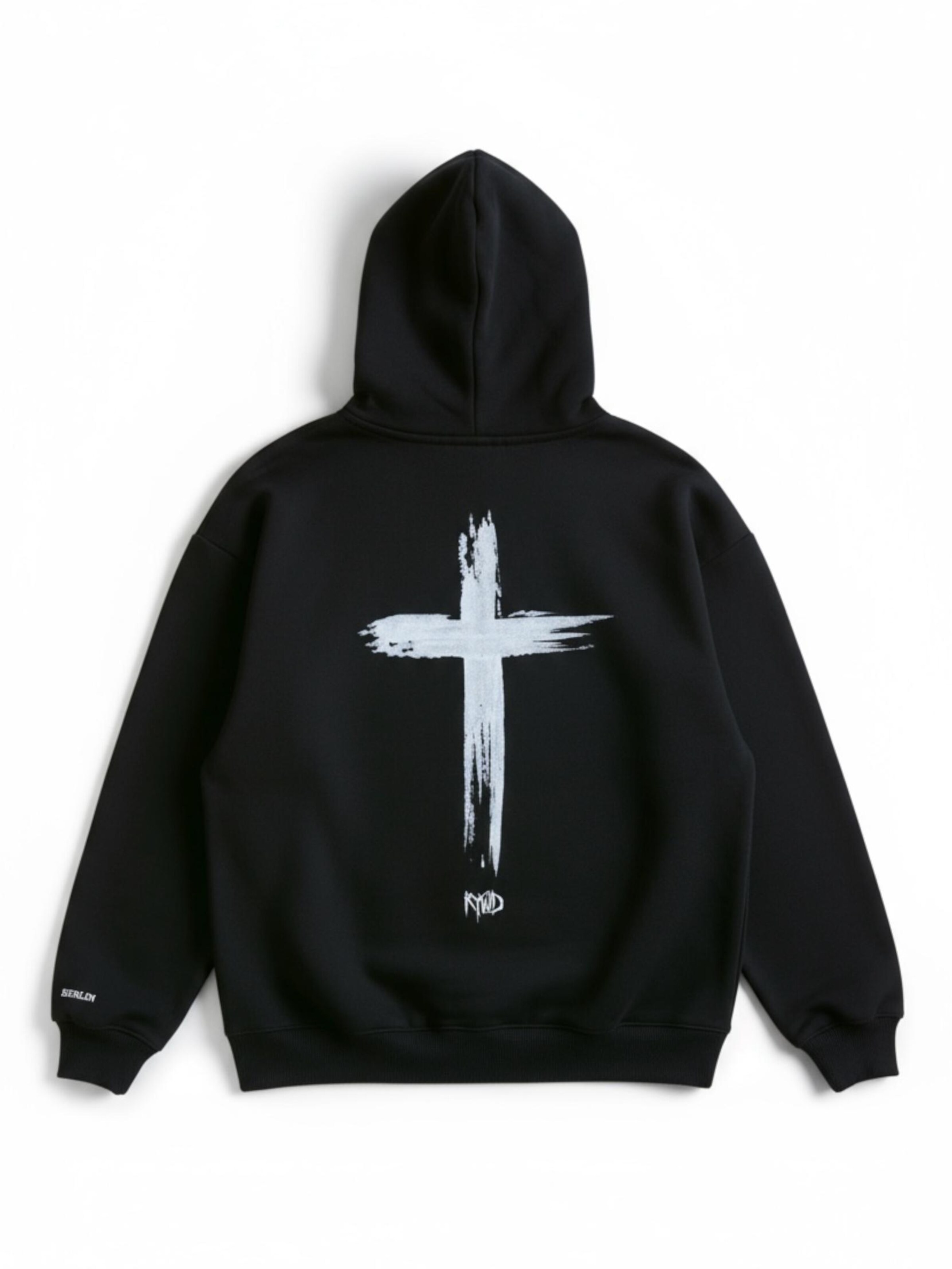 Remember you will die Sweatshirt 'Kreuz' in Black