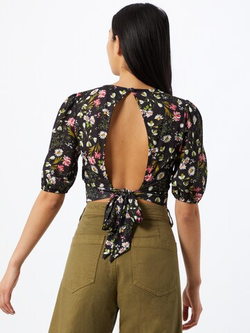 Miss Selfridge Tričko 'Open Back Top' – černá