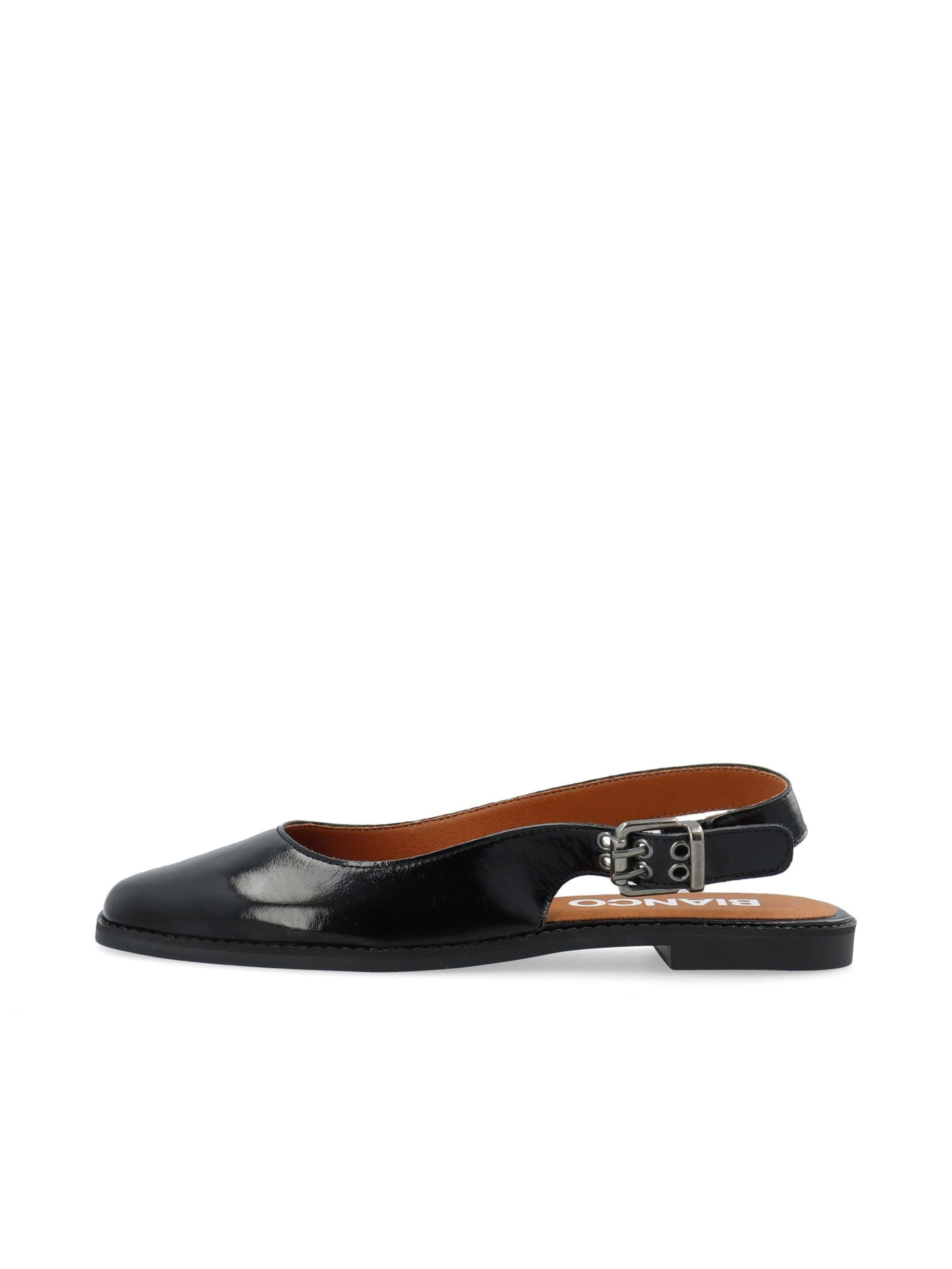 Bianco Strap ballerina 'Dania' in Black: front