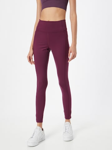 Girlfriend Collective Skinny Workout Pants in Purple: front