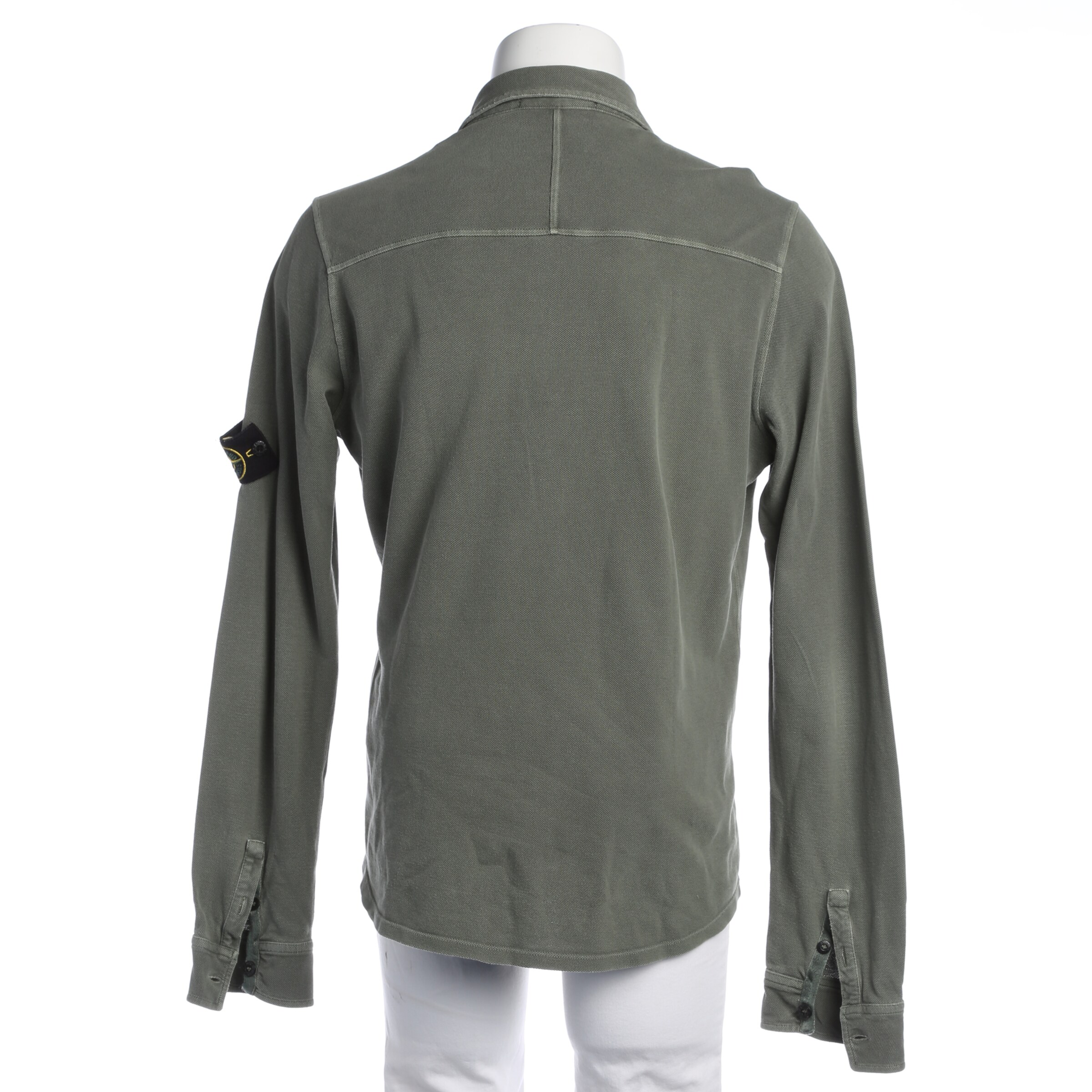 Stone Island Button Up Shirt in XL in Green