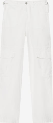 Pantalon cargo Pull&Bear en blanc : devant